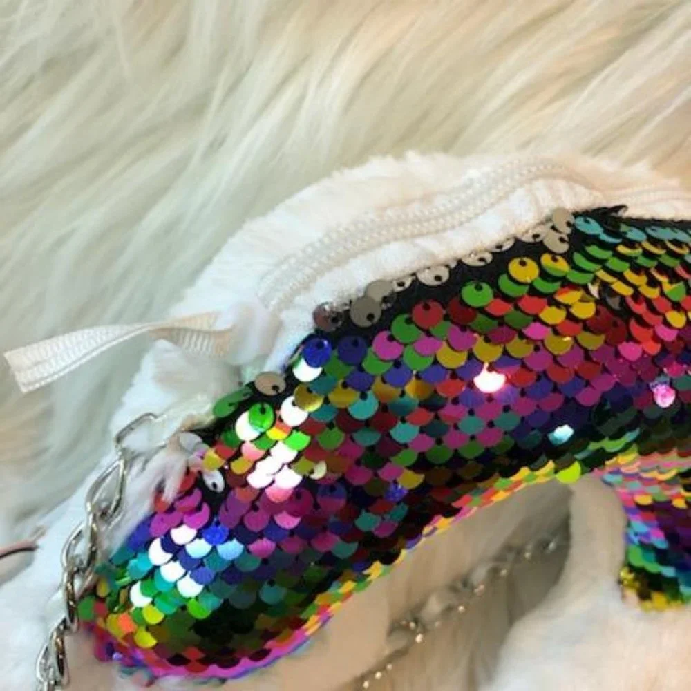Angel Face Rainbow Reversible Sequin Bag